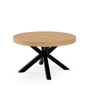 Tavolo MILDRED 100 rotondo allungabile - Rovere/Nero