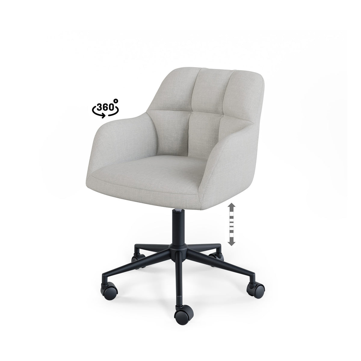 Sedia da ufficio STANFORD - Grigio chiaro