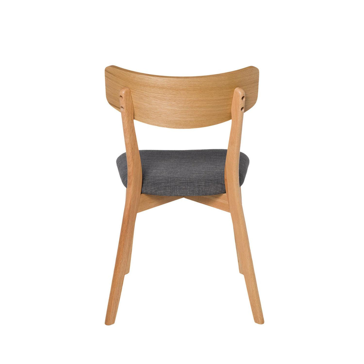 Sedia keira in rovere grigio scuro