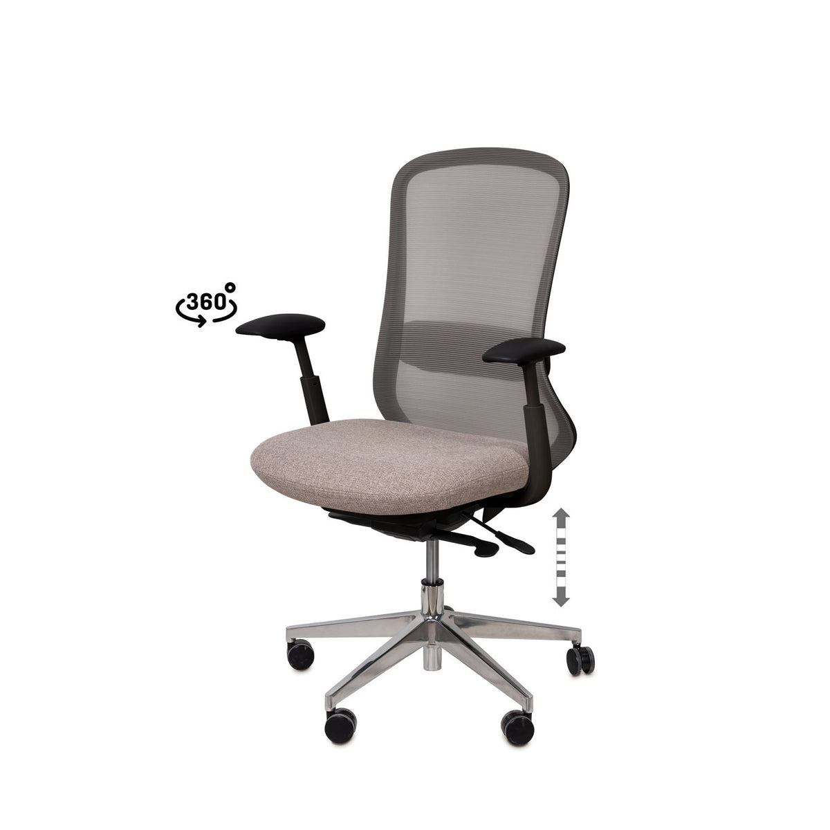 Sedia da ufficio ROTTERDAM - Tortora
