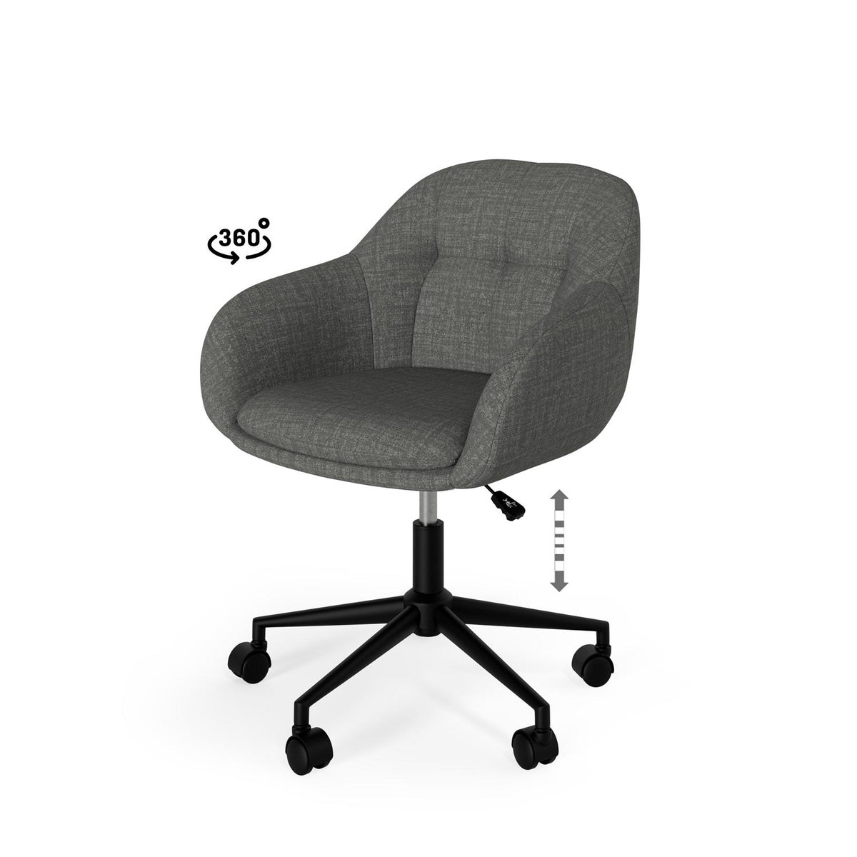 Sedia da ufficio CANTERBURY - Grigio scuro