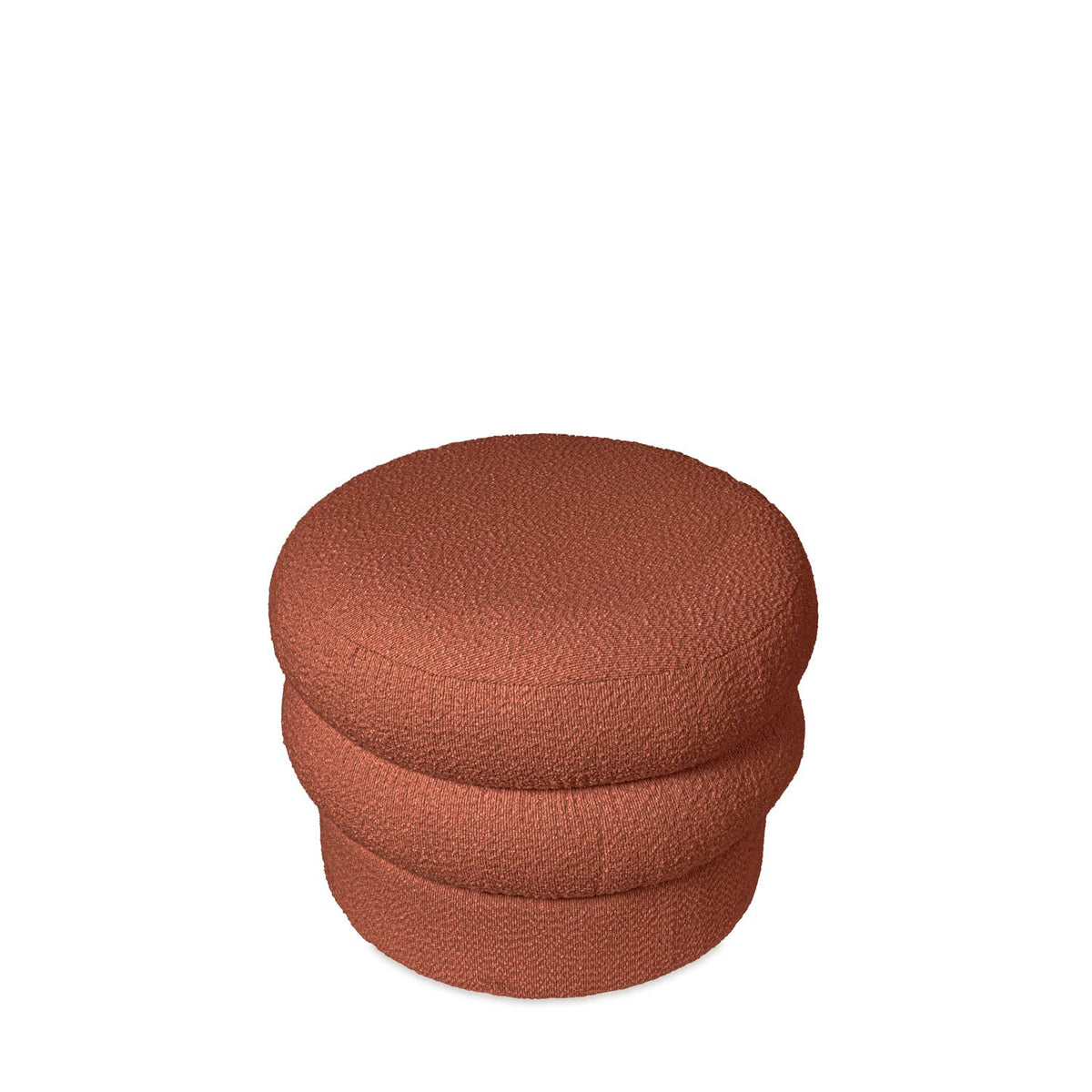 Elliot puff in terracotta