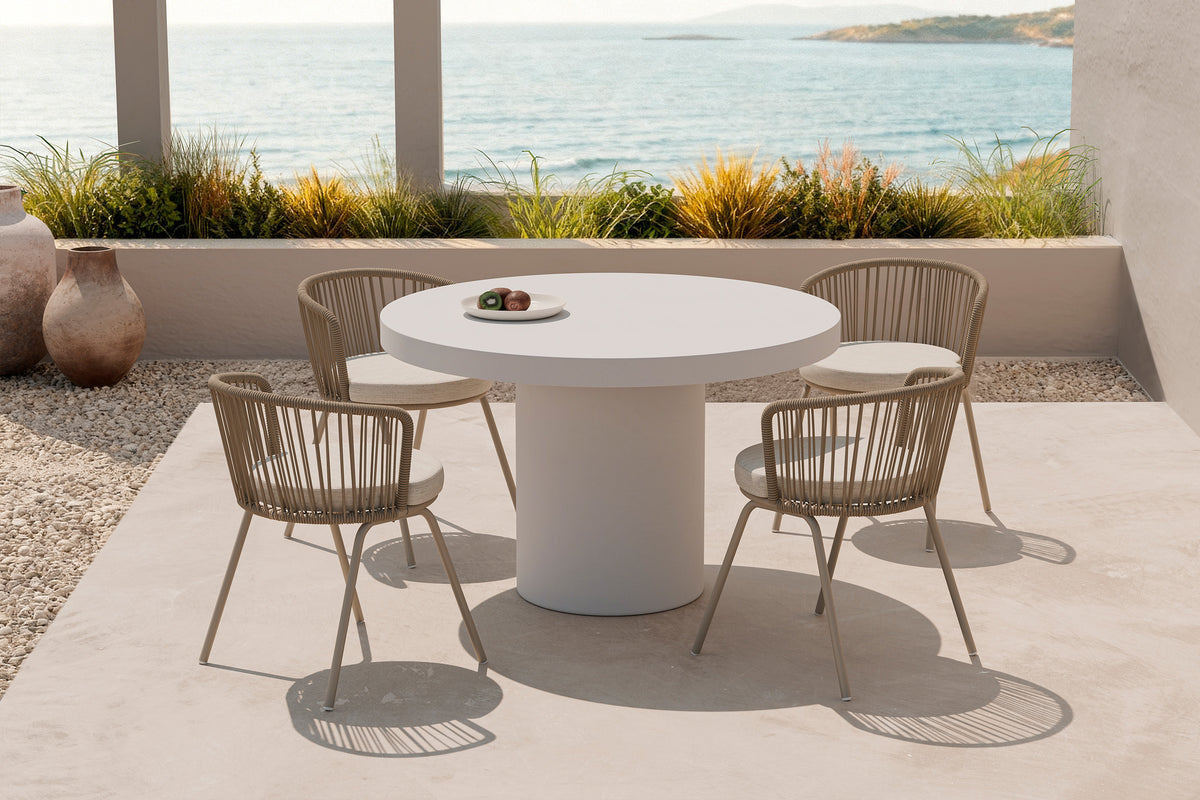 Tavolo THELMA rotondo Ø120 cm - Bianco