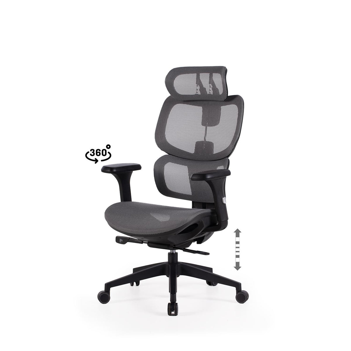 Sedia da ufficio TORONTO - Nero/Grigio