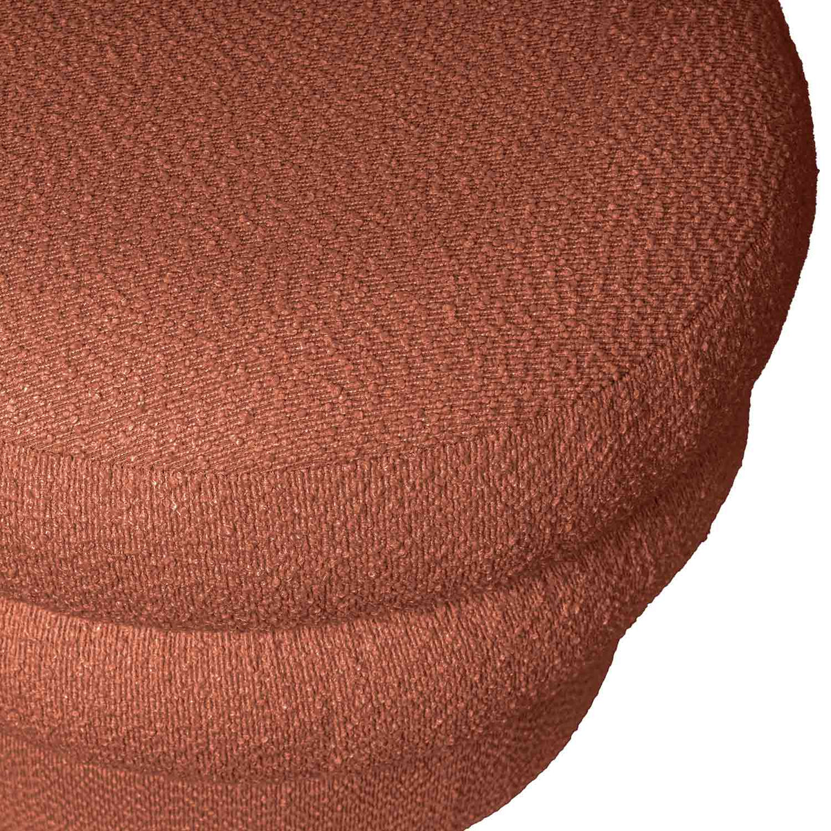 Elliot puff in terracotta