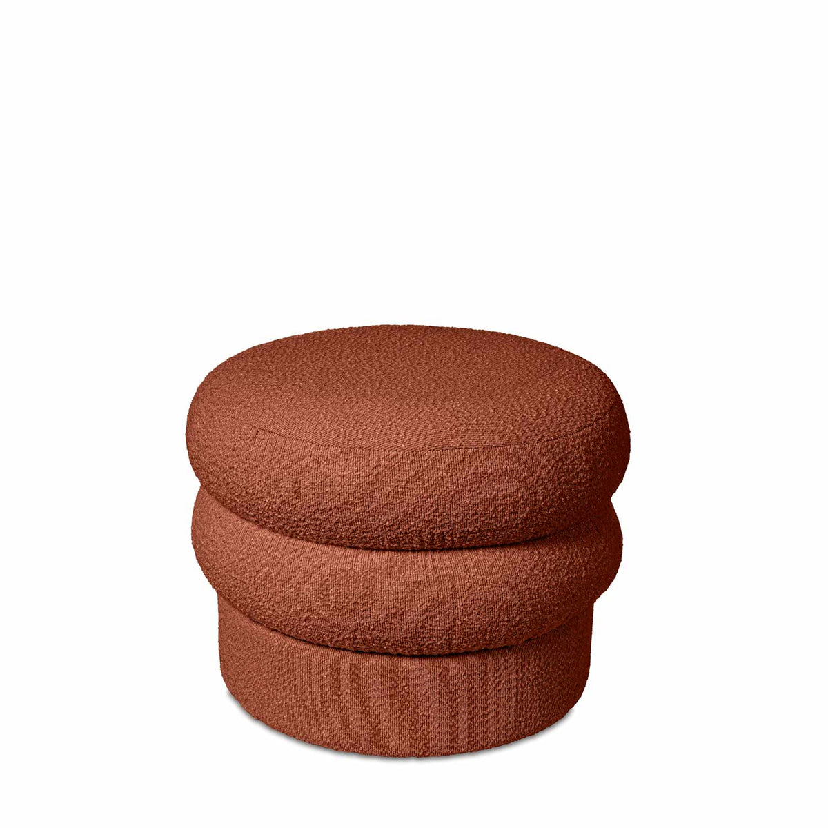 Elliot puff in terracotta