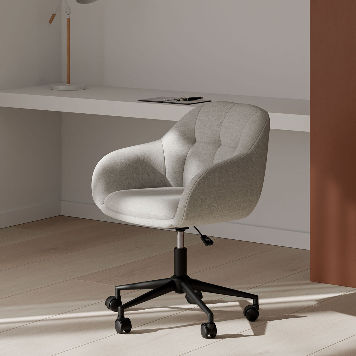Sedia da ufficio CANTERBURY - Grigio chiaro