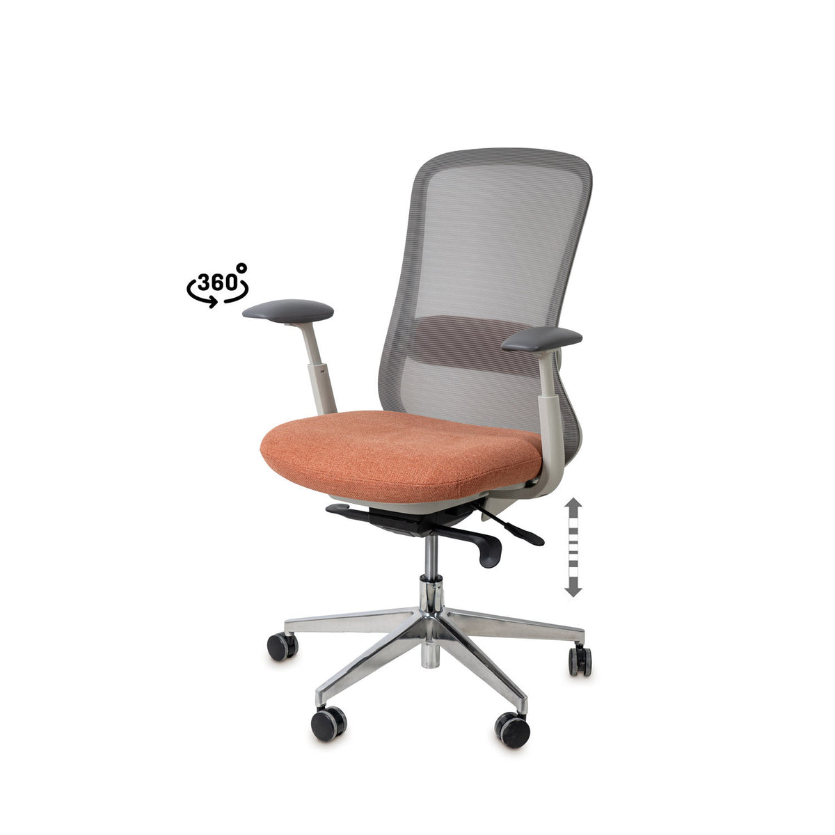 Sedia da ufficio EMORY - Terracotta