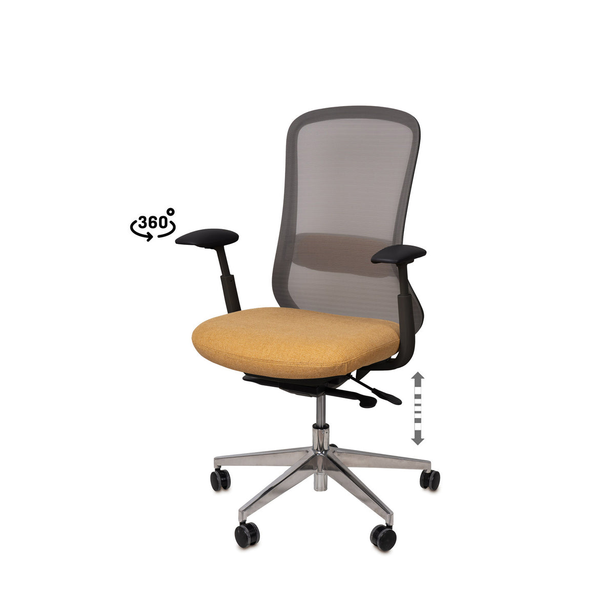 Sedia da ufficio ROTTERDAM - Senape
