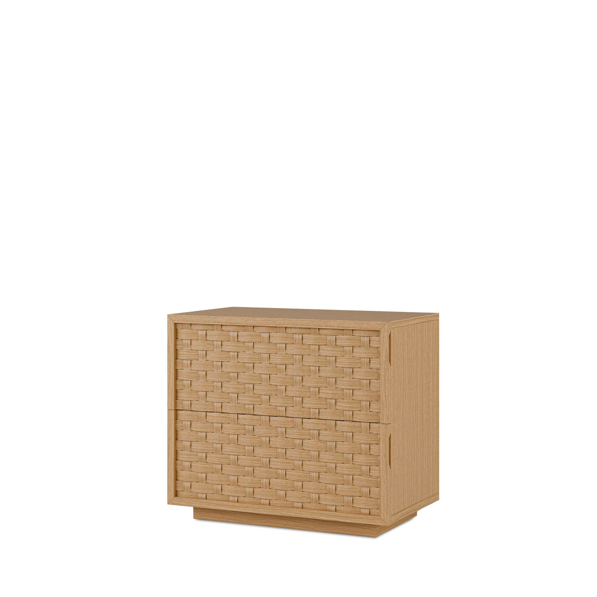 Comodino basso 2 cassetti 60 BORNEO - Rovere