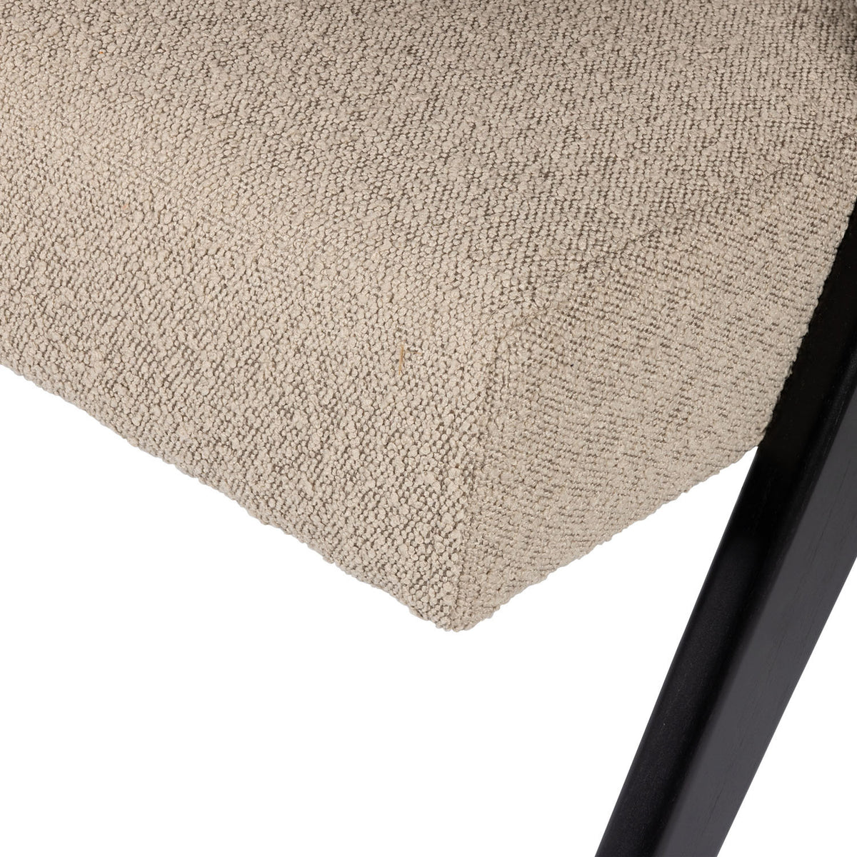 Poltrona Easy Lounge Eugene con braccioli Bouclè Taupe - struttura Charcoal Black - Pierre Jeanneret Edition
