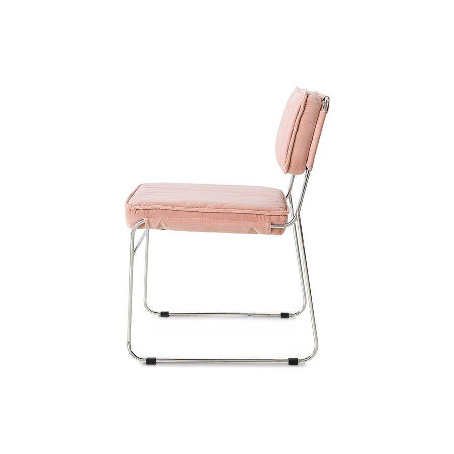 Sedia Endless velluto, rosa lychee