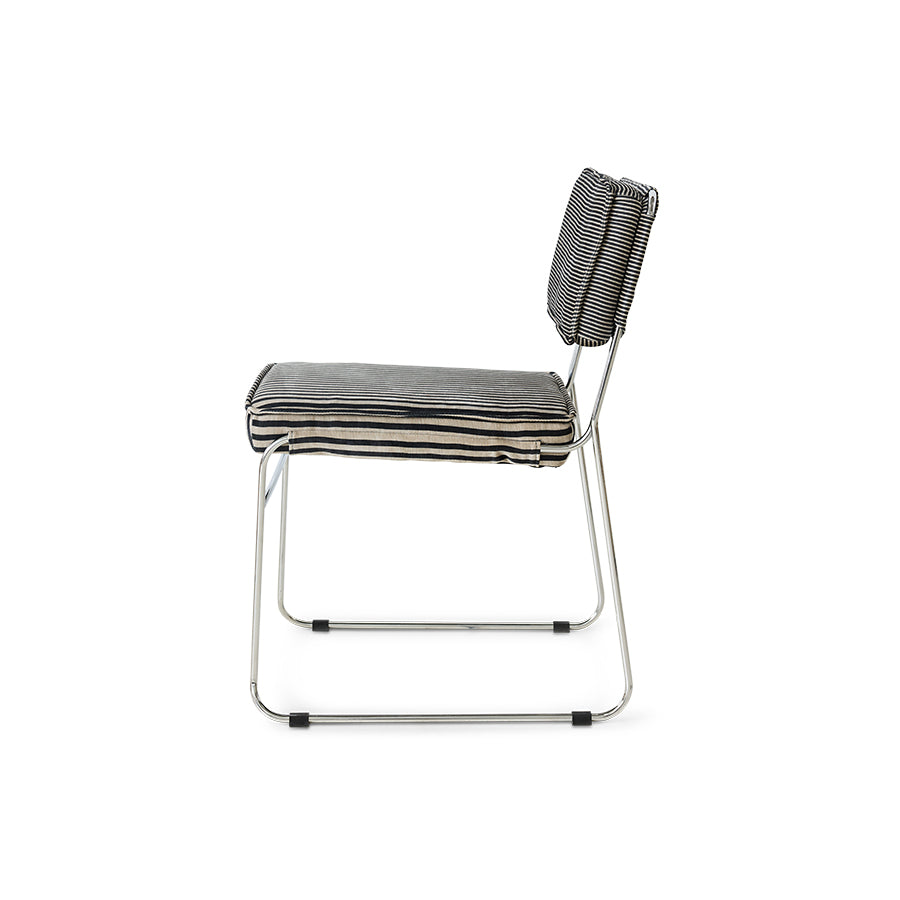 Sedia Endless a righe, bianco e nero
