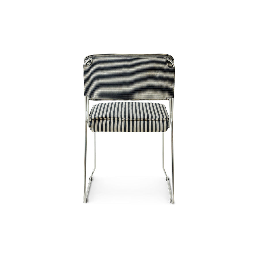 Sedia Endless a righe, bianco e nero