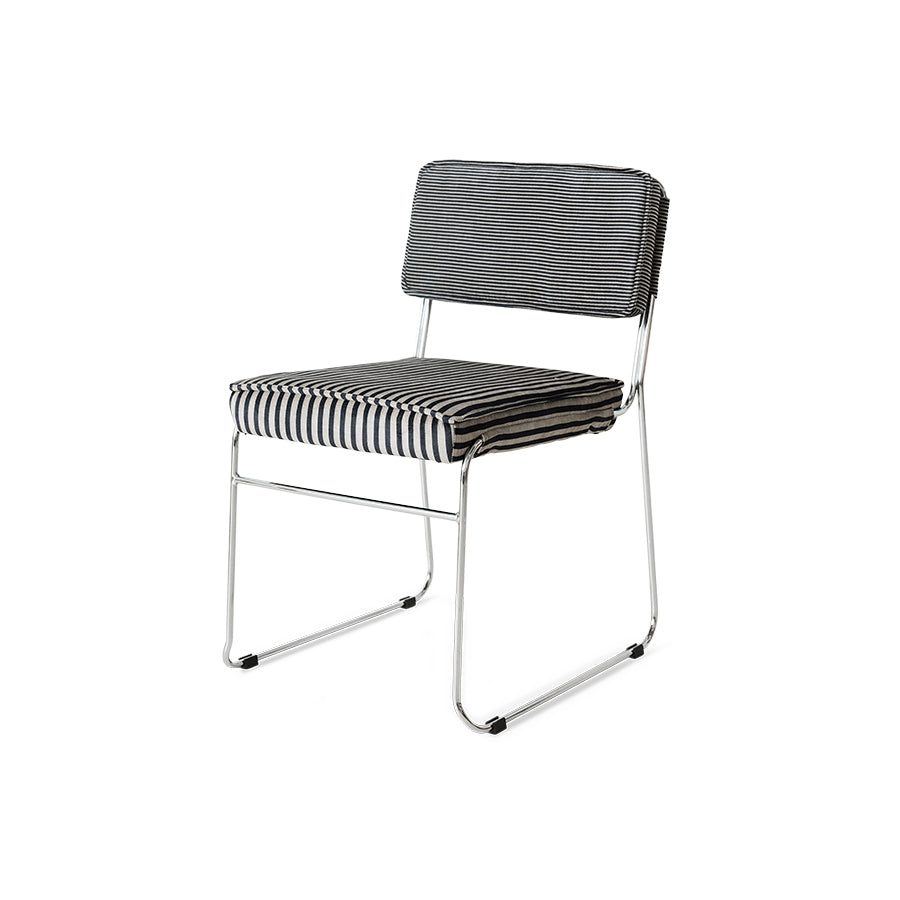 Sedia Endless a righe, bianco e nero