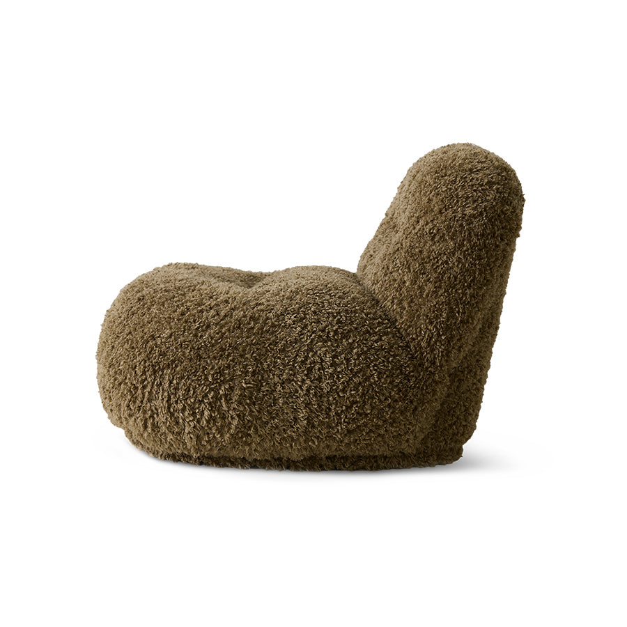 Poltrona Meloa, tessuto poodle