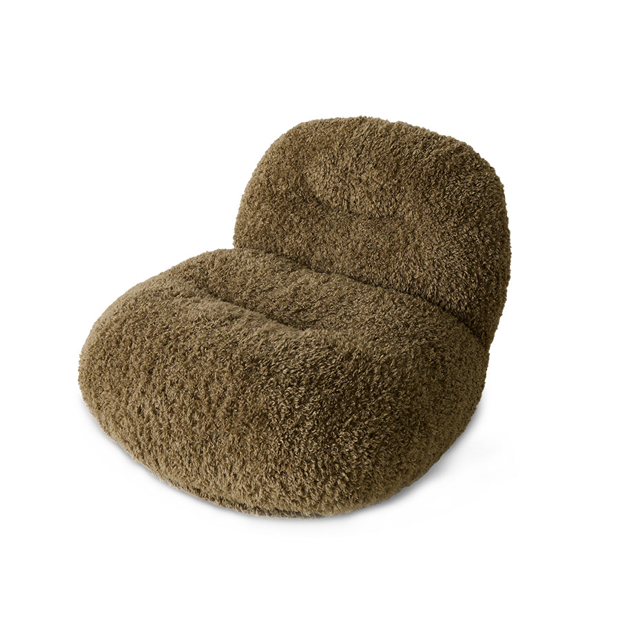 Poltrona Meloa, tessuto poodle