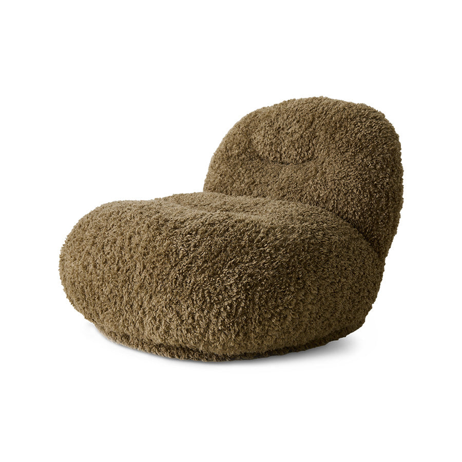 Poltrona Meloa, tessuto poodle