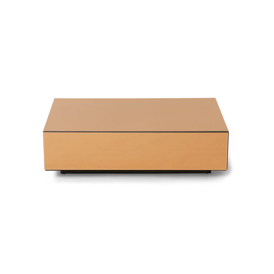 Tavolino da caffè Mirror Block marrone fumo (90x90 cm)