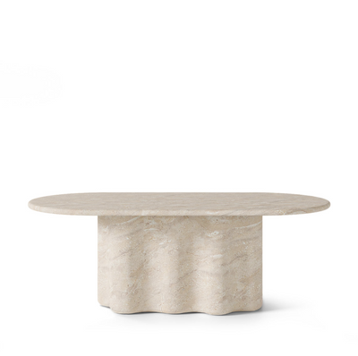 Tavolo LORRAINE 220x109cm in microcemento effetto marmo travertino