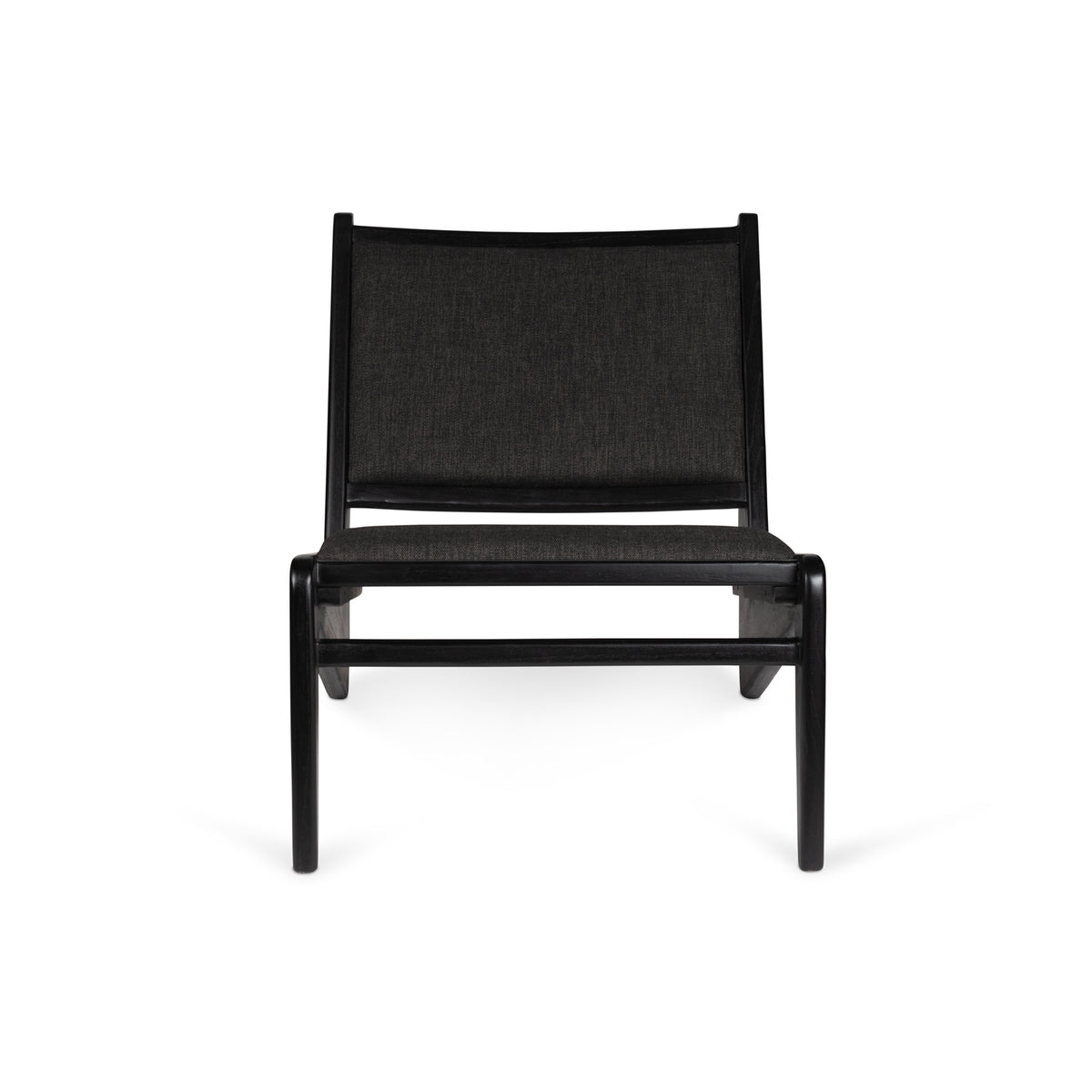 Sedia KANGAROO Imbottita - Charcoal Black - Pierre Jeanneret Edition