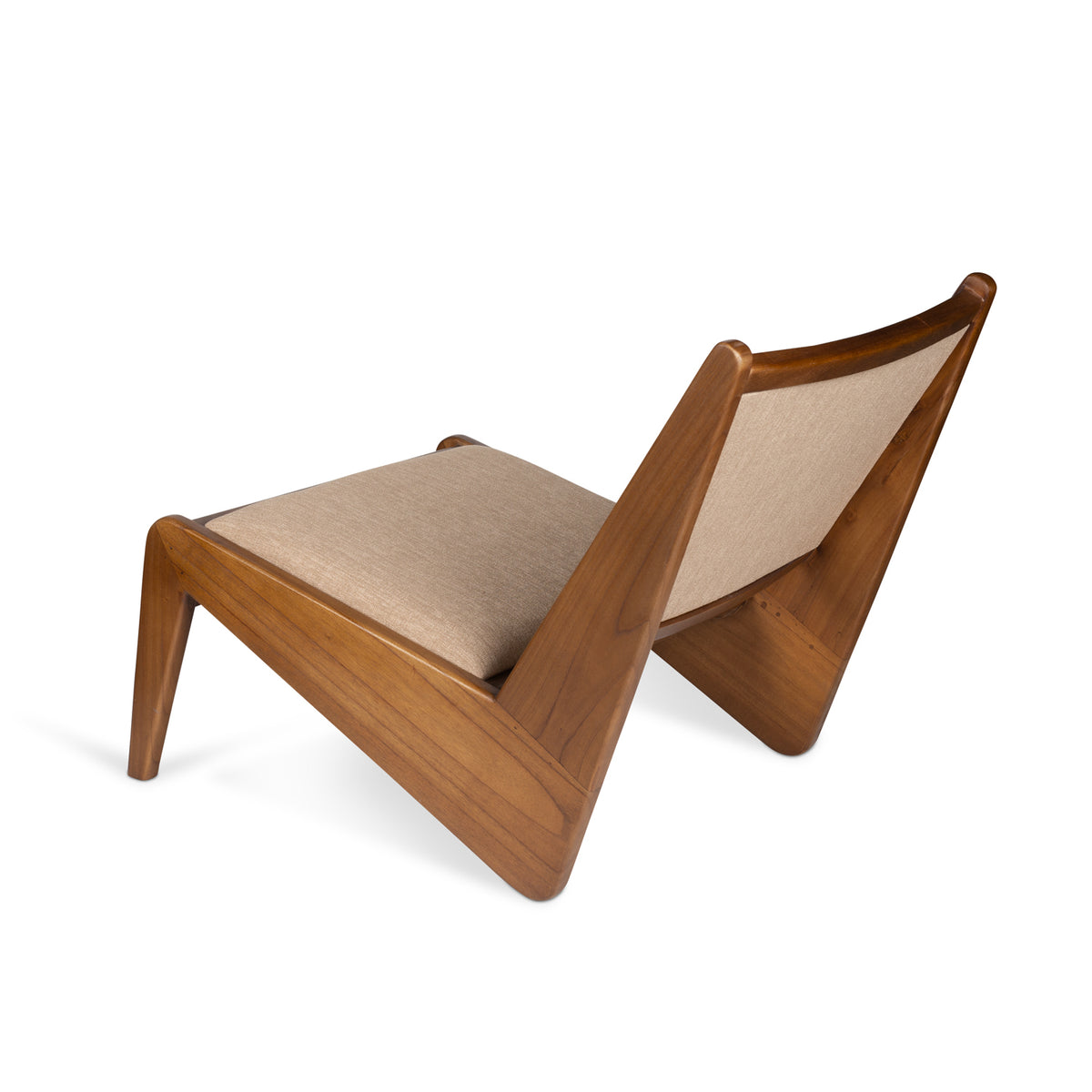 Sedia KANGAROO Imbottita - Dark Brown - Pierre Jeanneret Edition