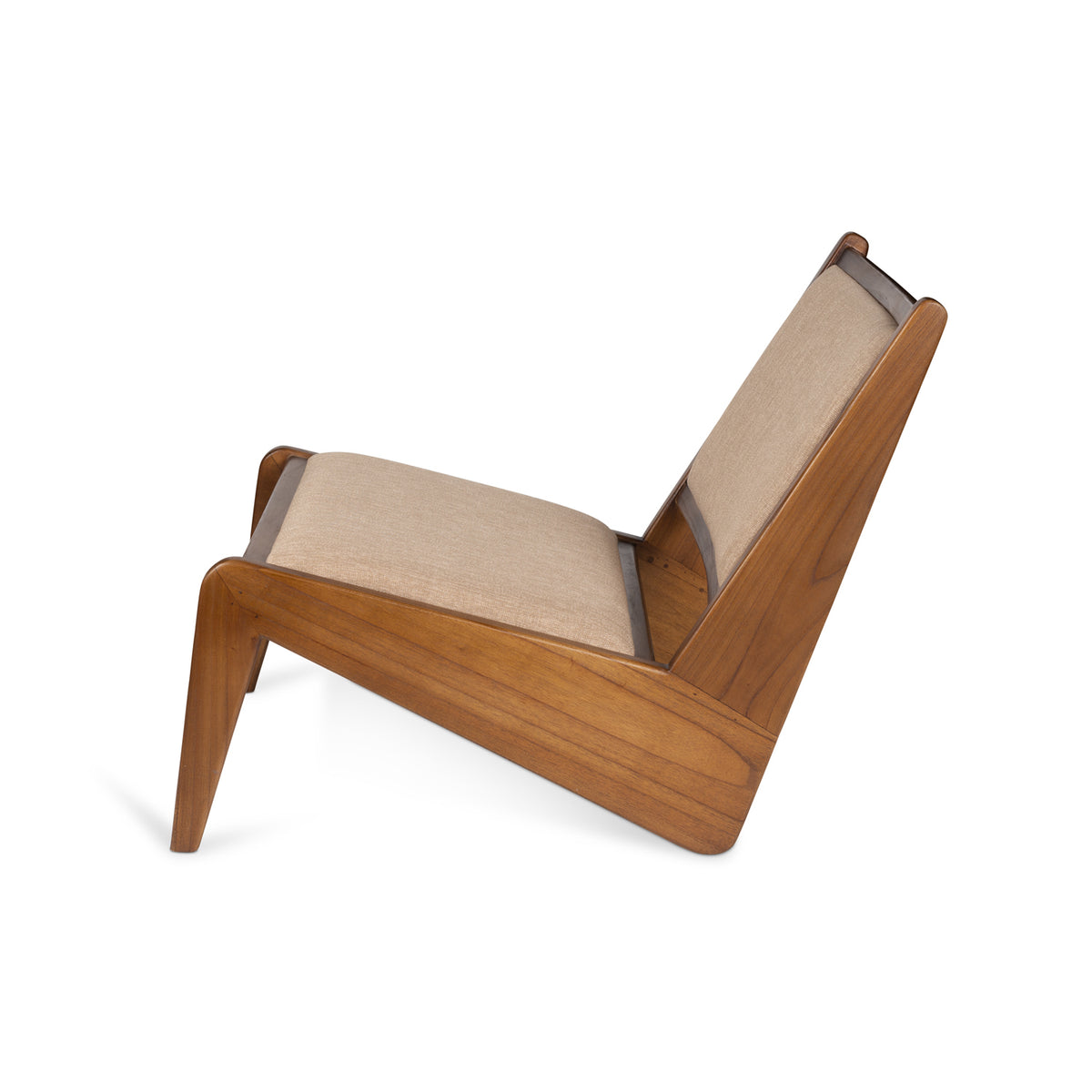 Sedia KANGAROO Imbottita - Dark Brown - Pierre Jeanneret Edition