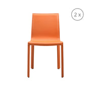 set di 2 sedie da pranzo lusaka arancione