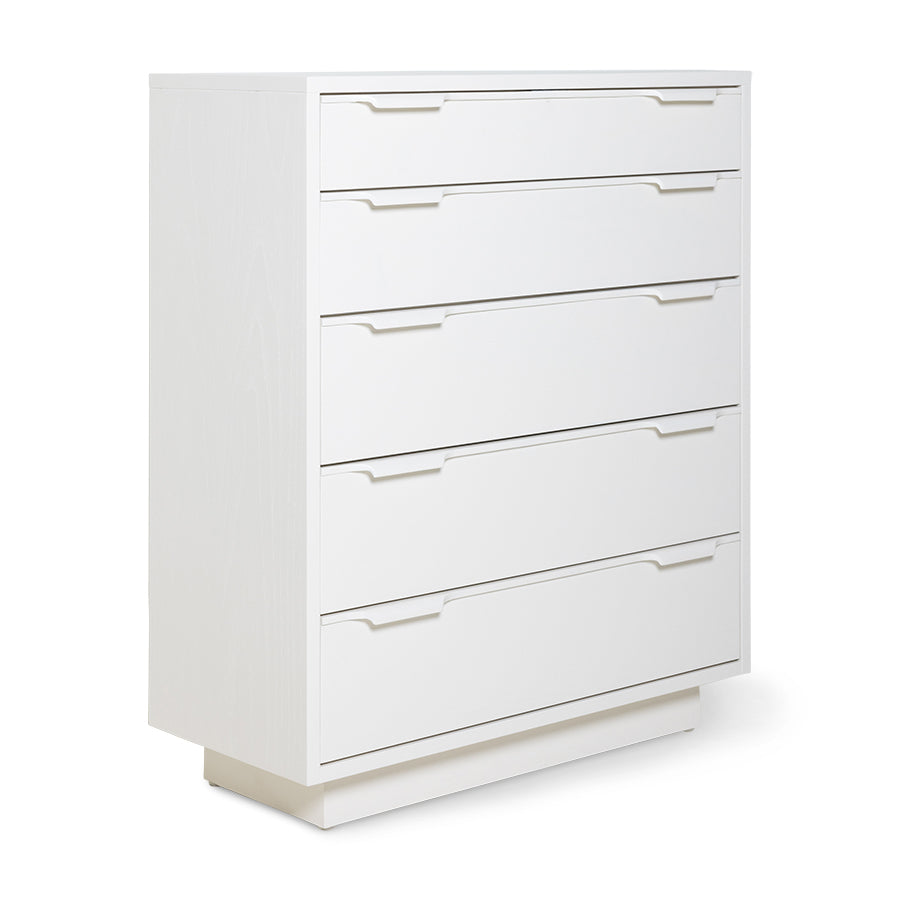 Cassettiera, bianco guscio d'uovo