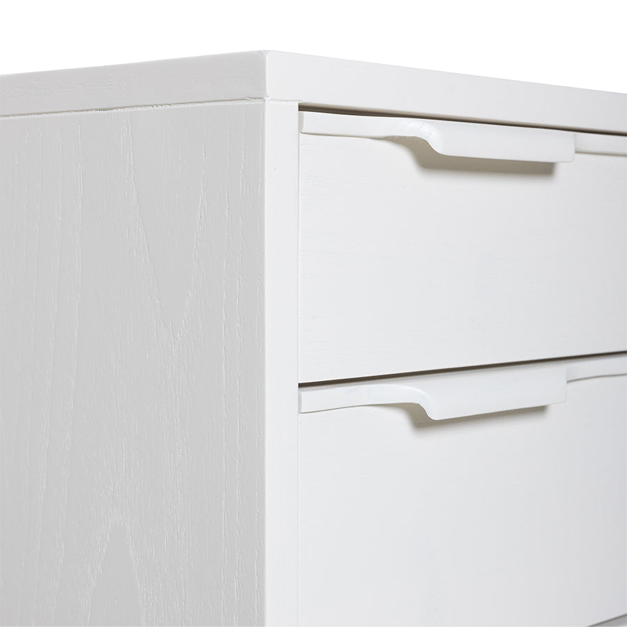 Cassettiera, bianco guscio d'uovo