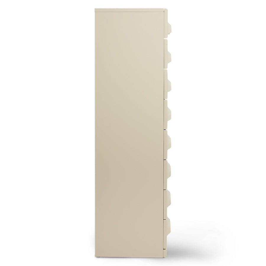 Cassettiera con 8 cassetti, crema