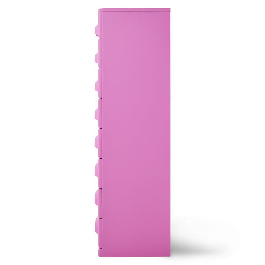 Cassettiera con 8 cassetti, rosa urbano