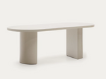 Nealy table lacquered MDF with ecru finish 240 x 100 cm