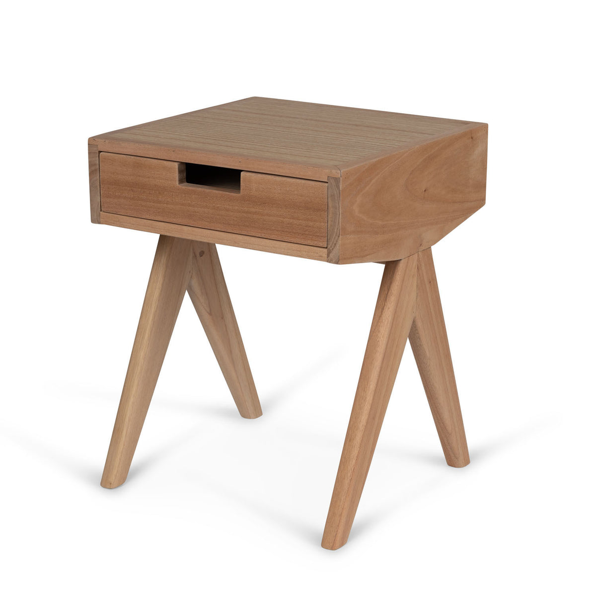Comodino Night Cabin W.T.H. con cassetto - Natural - Pierre Jeanneret Edition