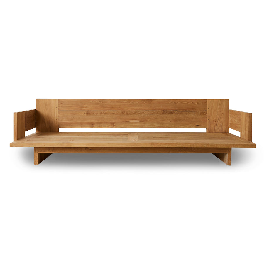 Divano da esterno in teak, chalkstripe