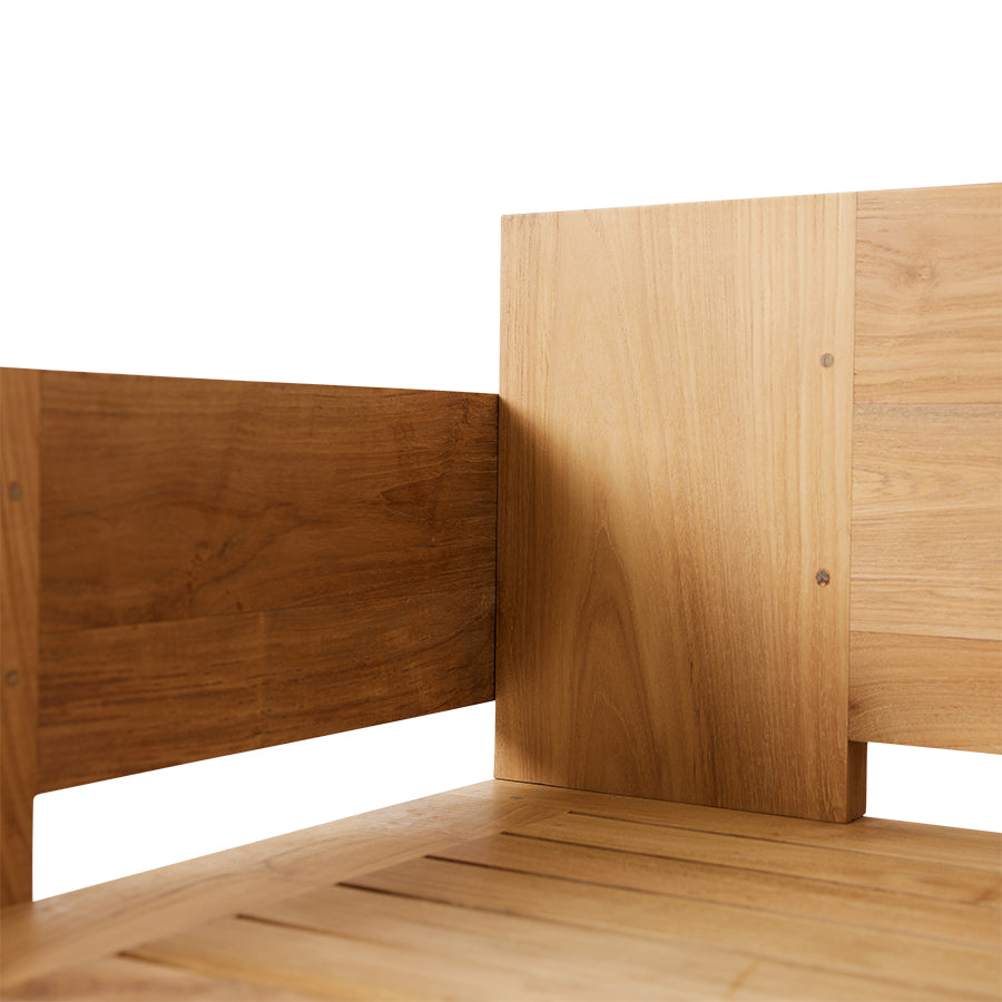 Divano da esterno in teak, chalkstripe
