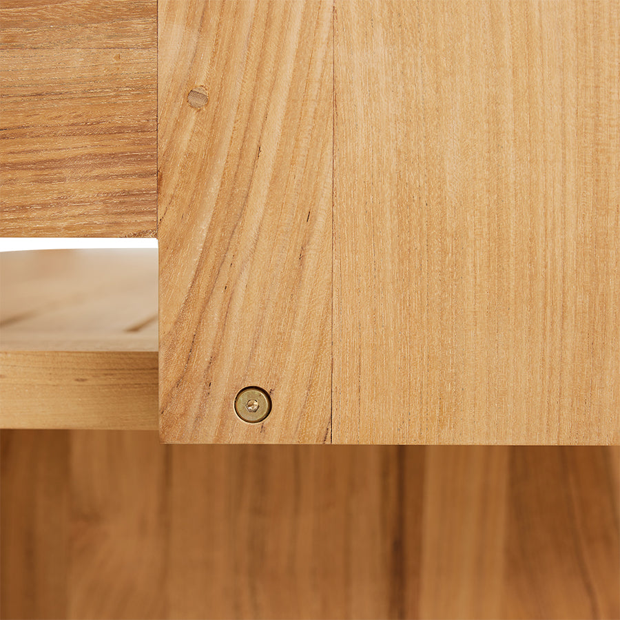 Divano da esterno in teak, chalkstripe