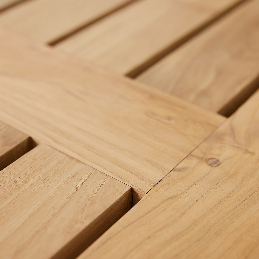 Daybed da esterno in teak, chalkstripe