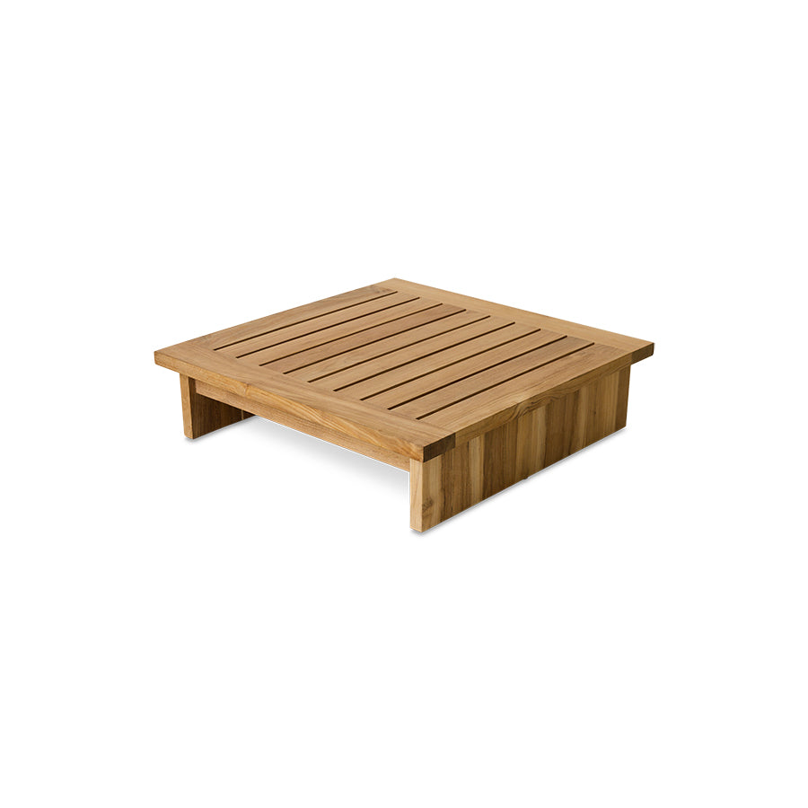 Pouf da esterno in teak, naturale