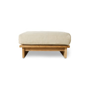 Pouf da esterno in teak, naturale