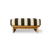 Pouf da esterno in teak, stracciatella