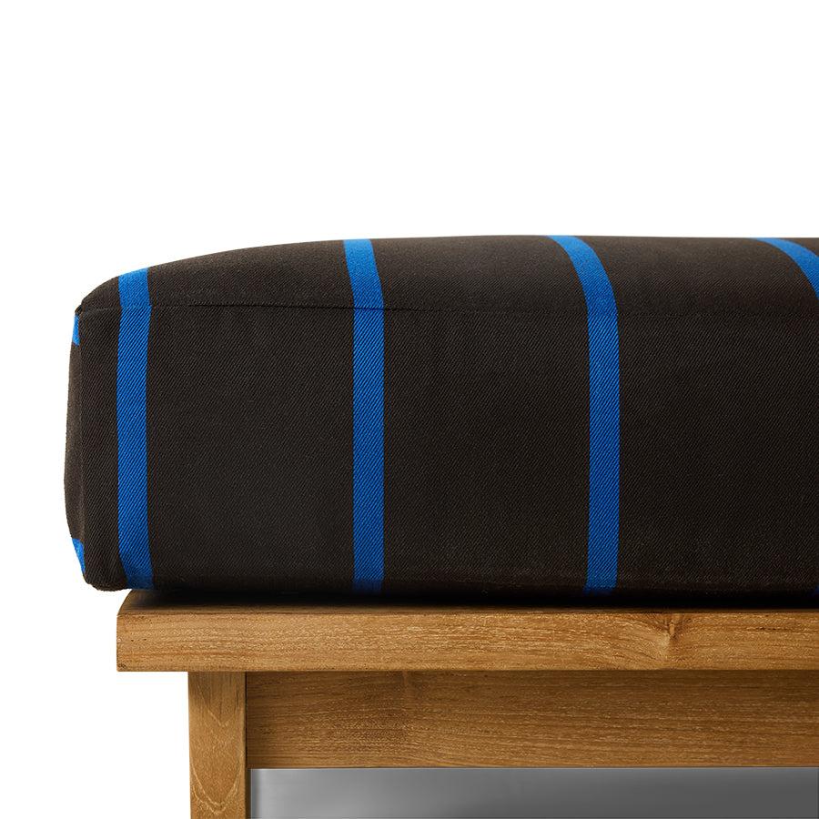 Pouf da esterno in teak, burnt sky