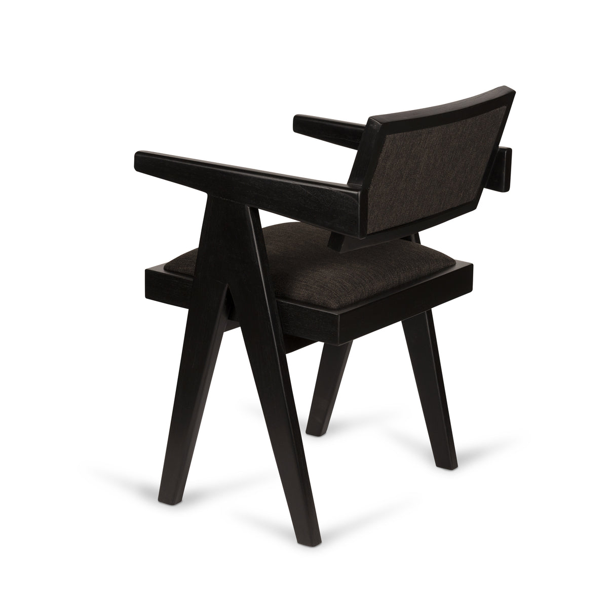 Office Chair Pierre Imbottita - Charcoal Black - Pierre Jeanneret Edition