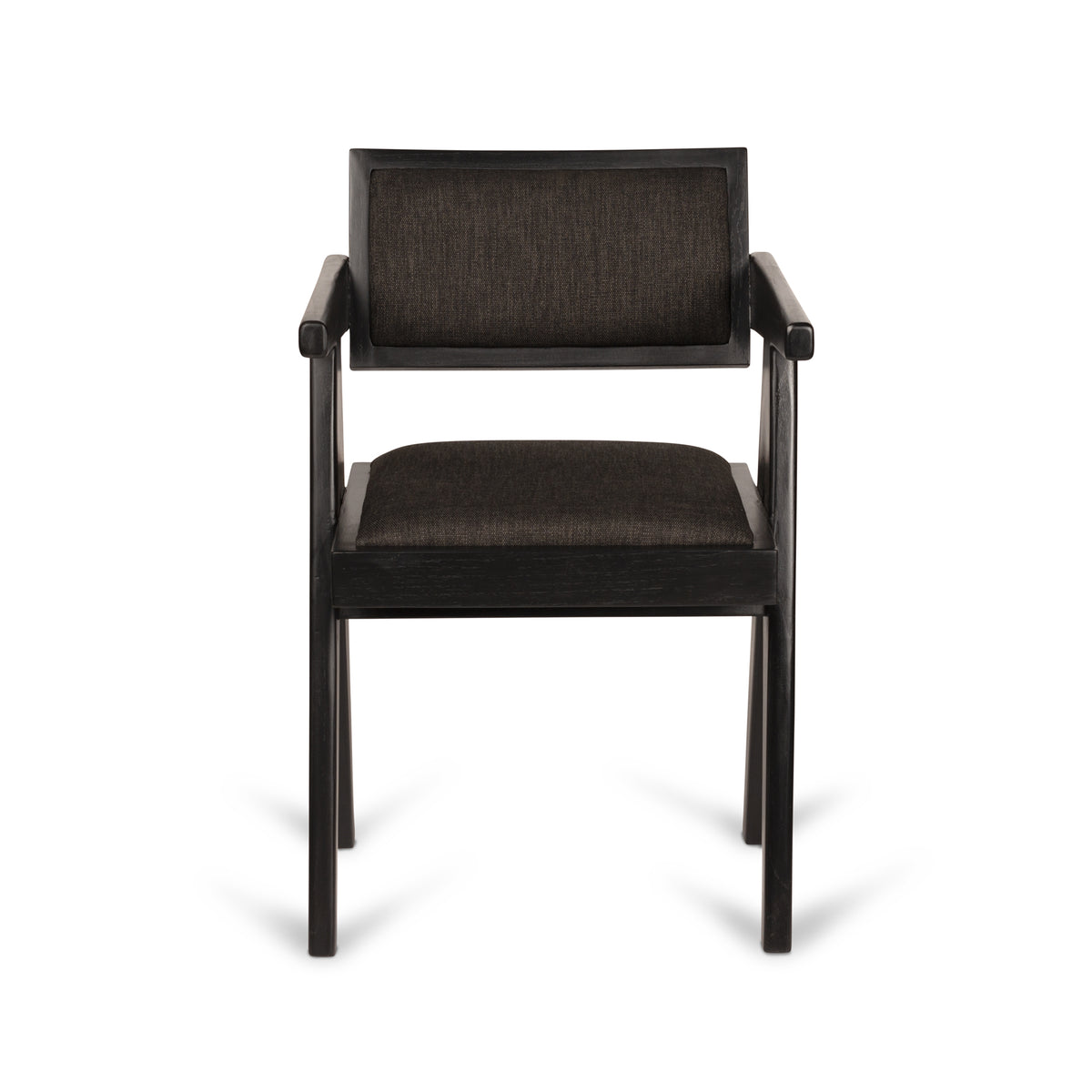 Office Chair Pierre Imbottita - Charcoal Black - Pierre Jeanneret Edition