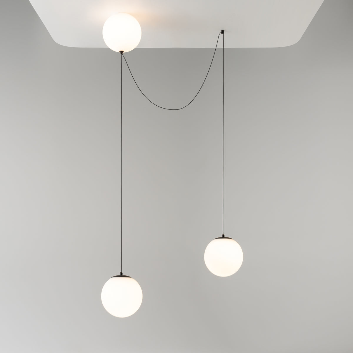 Lampada a sospensione Twins - Maytoni - Nero - MOD427PL-L30B3K1