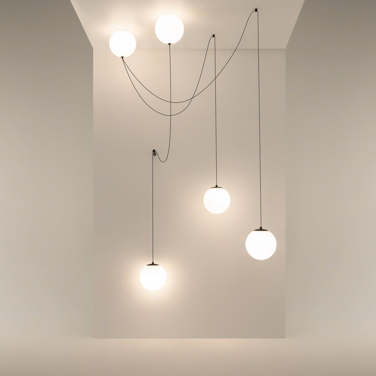 Lampada a sospensione Twins - Maytoni - Nero - MOD427PL-L20B3K1