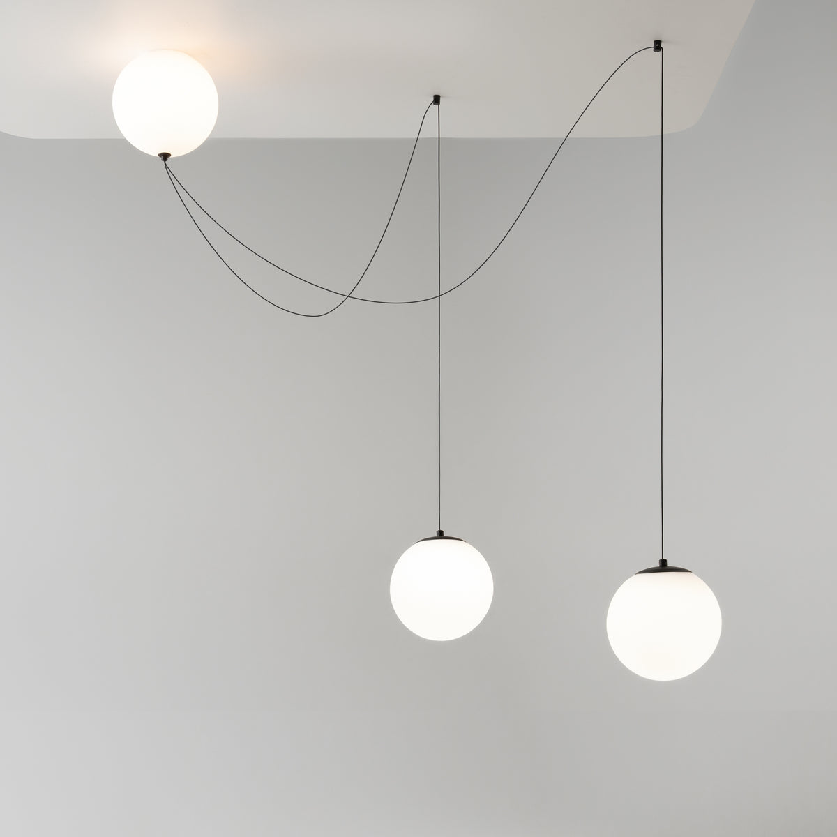 Lampada a sospensione Twins - Maytoni - Nero - MOD427PL-L30B3K1