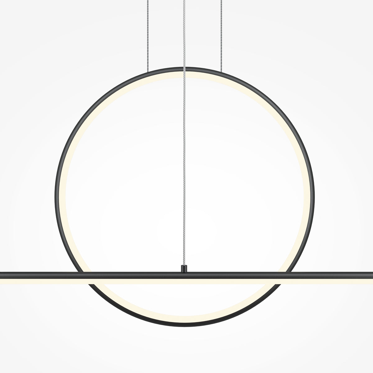 Lampada a sospensione Halo - Maytoni - Nero - MOD247PL-L49BK