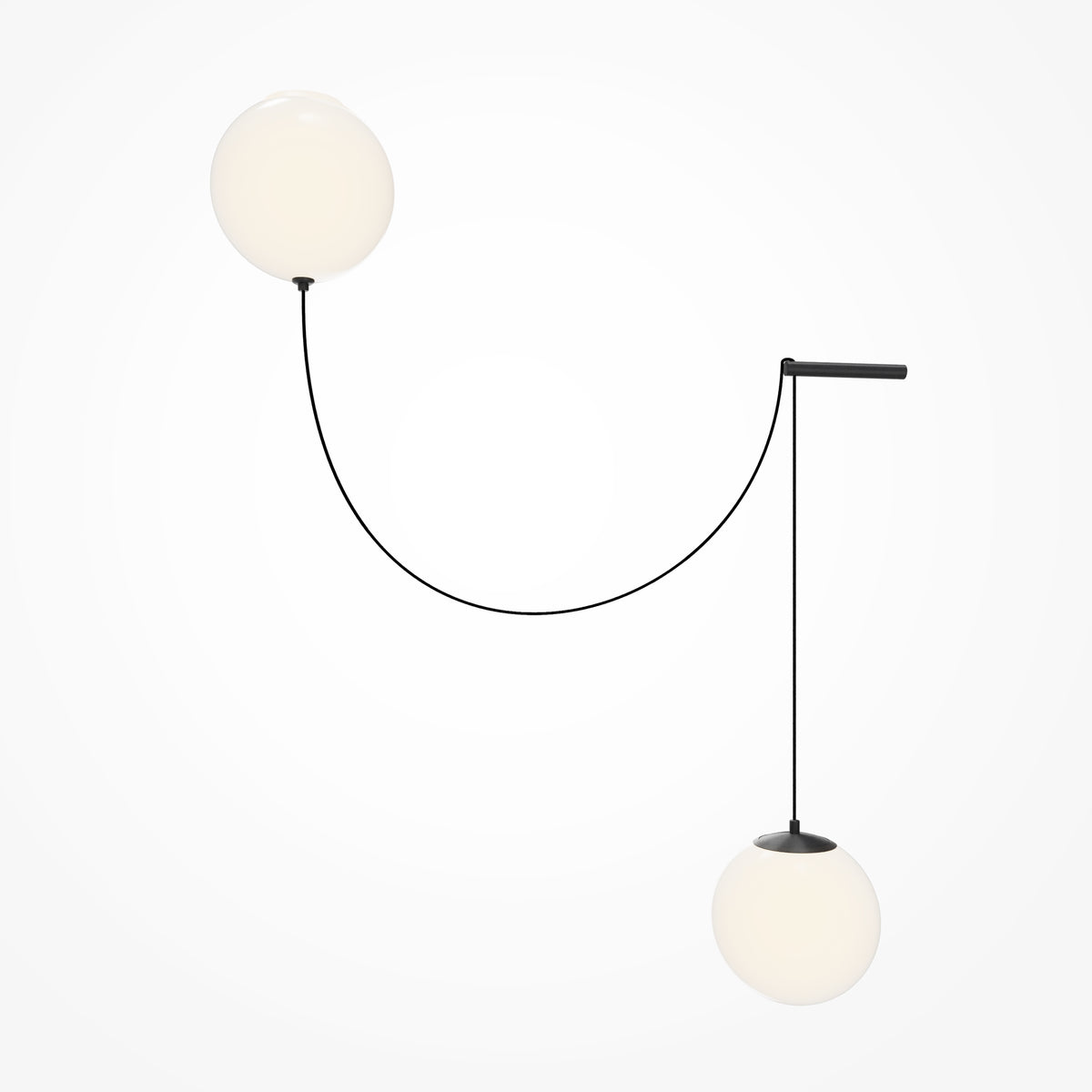 Lampada a sospensione Twins - Maytoni - Nero - MOD427PL-L20B3K1