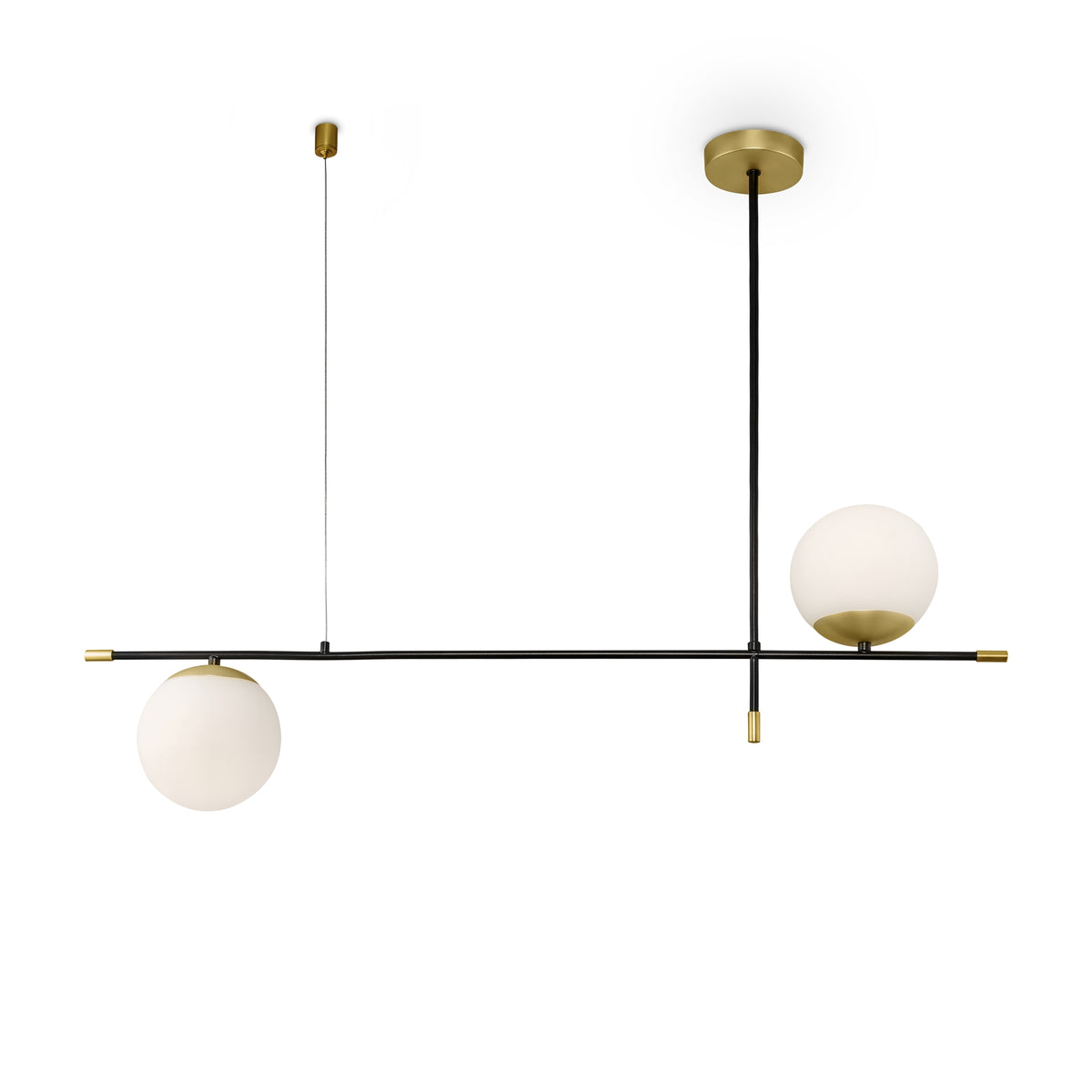 Lampada a sospensione Nostalgia - Maytoni - Nero e oro - MOD048PL-02G
